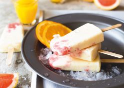 Delightful citrus yoghurt ice lollies